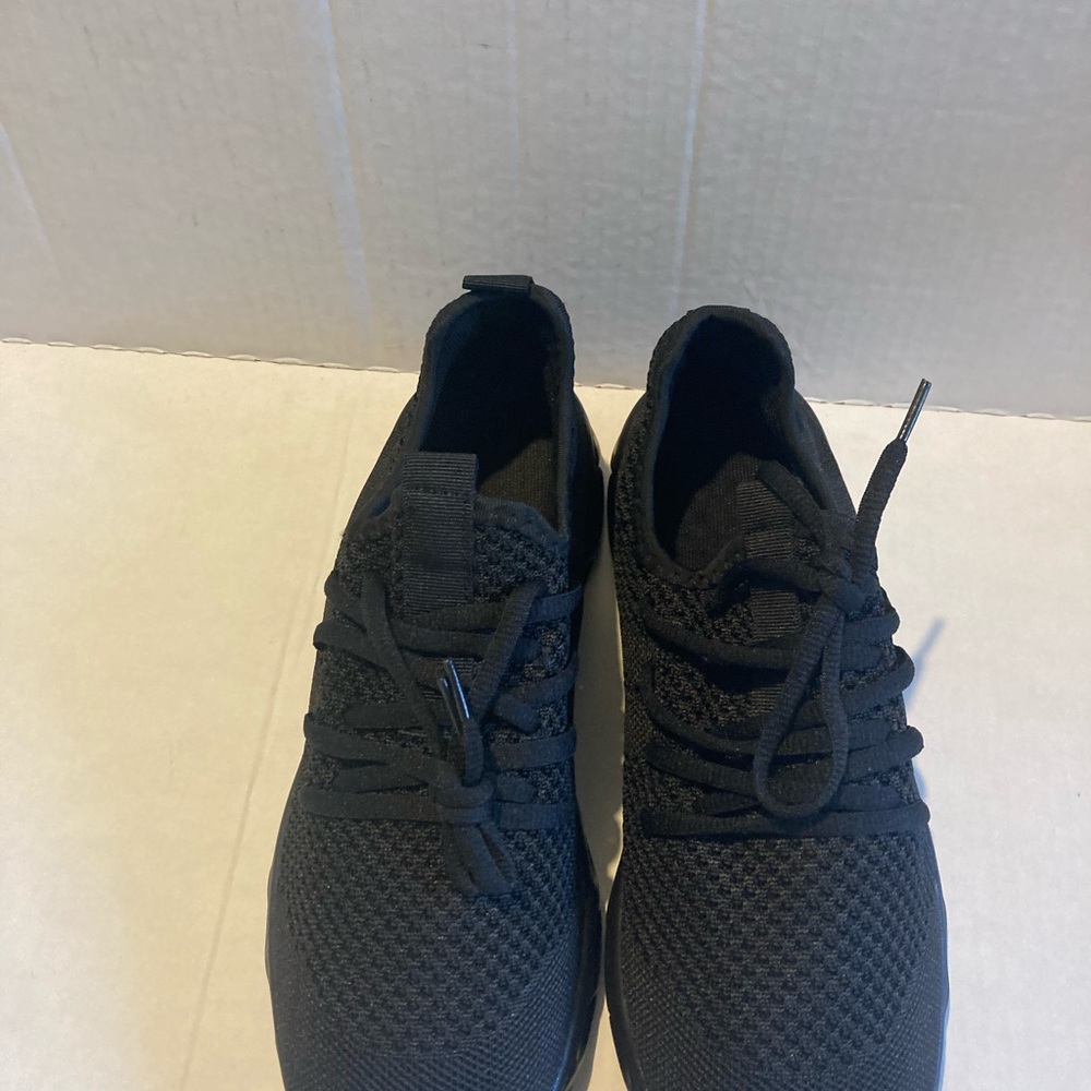 Black Knit Sneakers flat Man Breathable Size 9.5